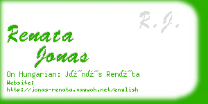 renata jonas business card